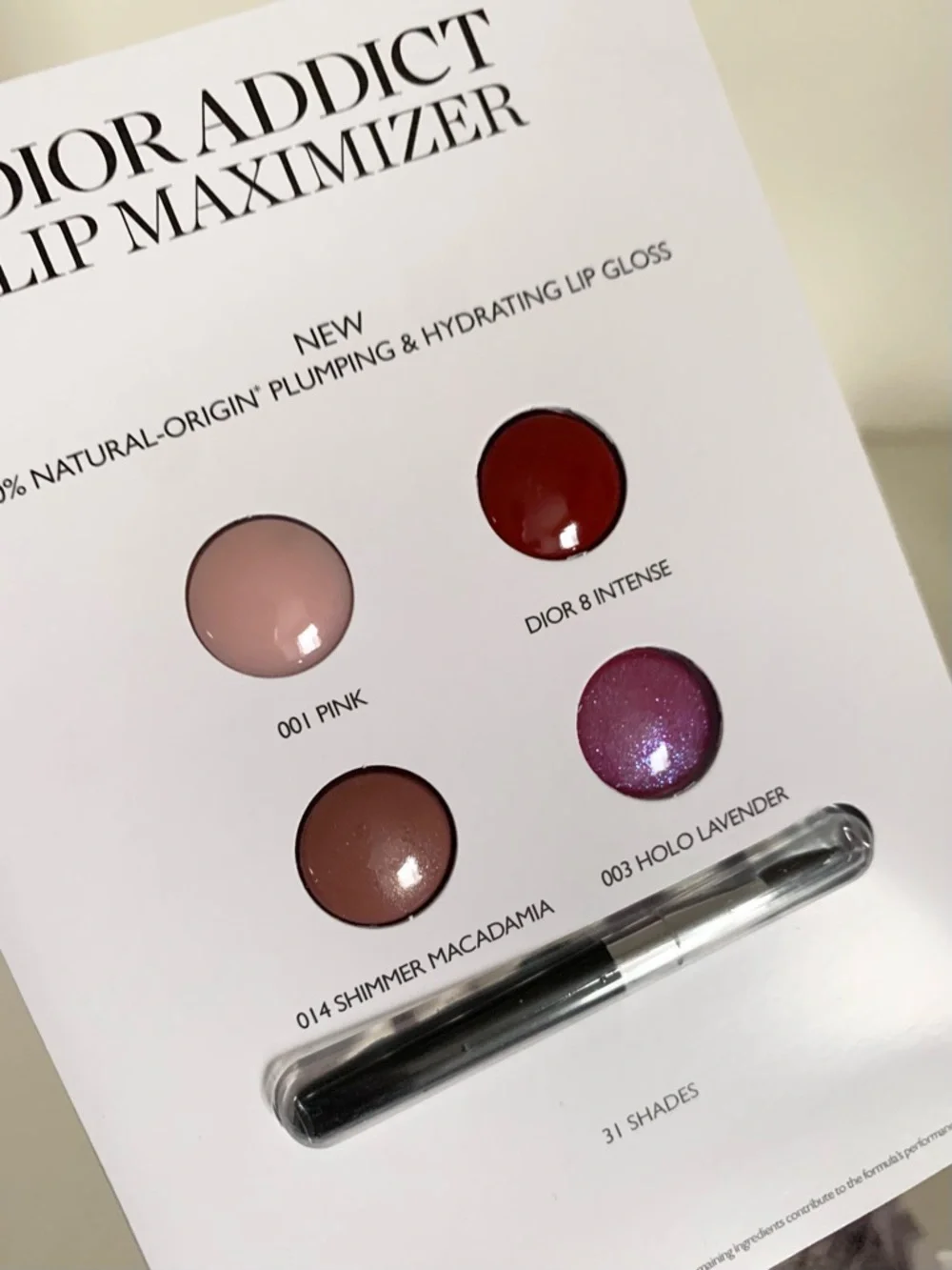 Hold Dior plumping lip gloss kit